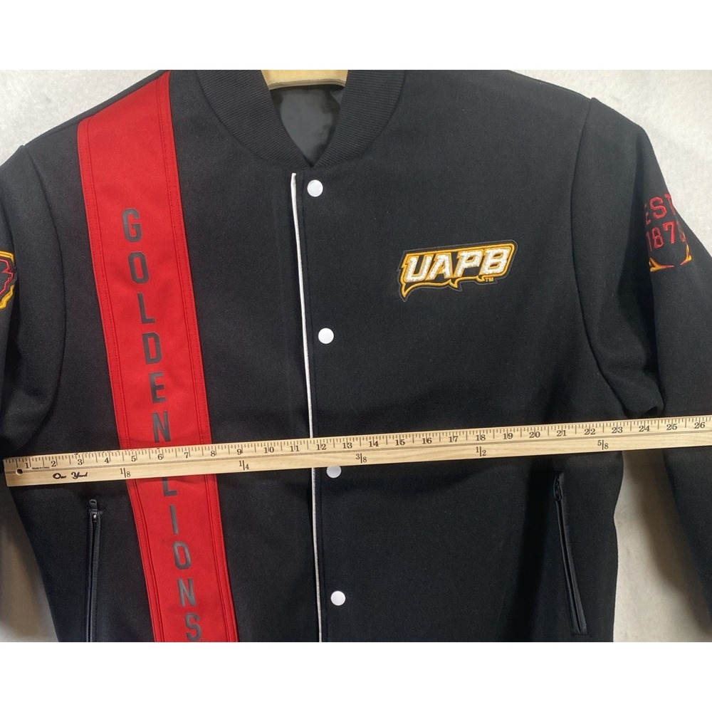 Adidas Varsity College Bomber Jacket Golden Lions Pine UAPB Arkansas Large C133 - Picture 7 of 11